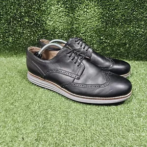 Scarpe Oxford Cole Haan originali Grand nere in pelle alare C26470 da uomo 10,5 - Foto 1 di 12