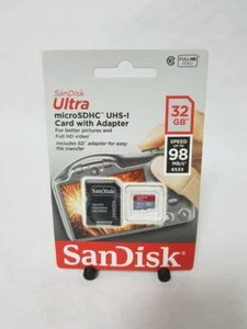 MICRO SDHC UHS-I SanDisk Ultra 32GB Class 10 CON ADATTATORE SD - NUOVA - Foto 1 di 2