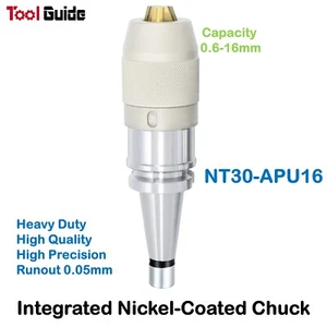 1-16mm NT30-APU16 Integrated Keyless Self Tighten Drill Chuck High Precision CNC - Picture 1 of 6