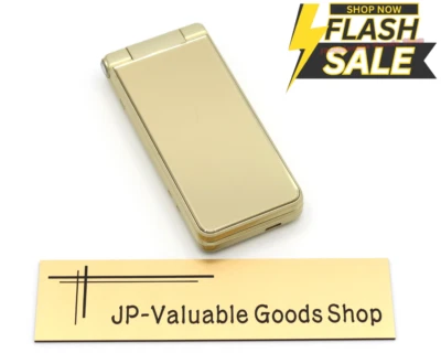 [C] SHARP AQUOS Keitai 2 601SH 602SH Gold Flip phone Unlocked SIM Free Japan - Image 1 of 4