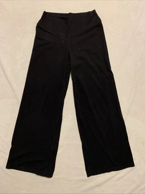 Old Navy Active Pants Womens Medium Black PowerChill Extra High Rise Wide Leg - Image 1 of 4
