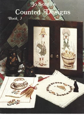 Jo Sonja's  Counted Designs Cross Stitch Charts Book 3 Geese  Pie etc - Image 1 of 2