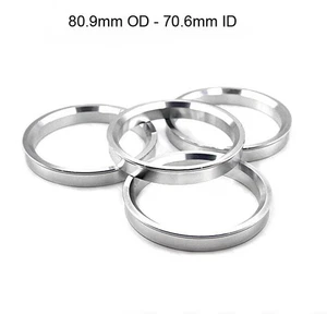 4pcs Customize Made Wheel Spacer Spigot Hub Centric Rings 70.6mm ID to 80.9mm OD - Picture 1 of 8