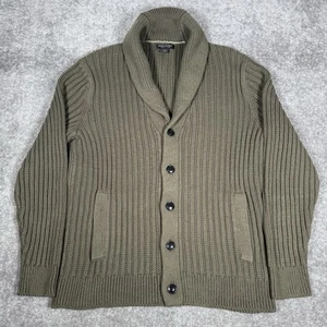 Banana Republic Sweater Men's Large Green Campania Shawl Collar Organic Cotton - Picture 1 of 6