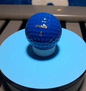 PING Brand New Blue/White Ball In The Gold Lettering. MINT Condition - Logo Ball - Picture 1 of 3