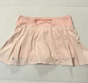 Lululemon size 4 Skirt Skort pale pink Tennis Golf Jogging Pickleball Excellent - Picture 1 of 9