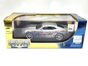Jada Bigtime Muscle 2006 Chevy Camaro Concept 1:24, silber USA Neu in OVP US FLAG - Bild 1 von 8