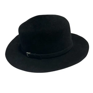Cappello vintage Calvin Klein nero 100% pelliccia di coniglio feltro preppy dark academia anni 90 - Foto 1 di 7