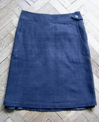 Algodón tejido negro vintage Rue de Fleurus A.P.C. Falda forrada línea A - 8 - En muy buena condición Foto 1 de 4