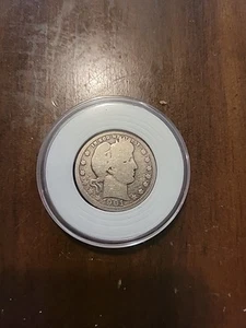 1901 SILVER BARBER QUARTER - Picture 1 of 2