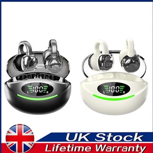 Wireless Clip-On Earbuds Bluetooth 5.3 Open Ear Headphones For Android& iPhone - Picture 1 of 14