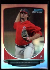 R.J. ALVAREZ LOS ANGELES ANGELS MINT REFRACTOR ROOKIE   2013 BOWMAN CHROME B6