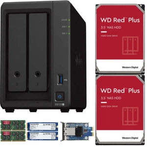 Synology DS723+ 8GB RAM 10GbE 1.6TB Cache 20TB (2x10TB) of WD RED PLUS Drives - Picture 1 of 1