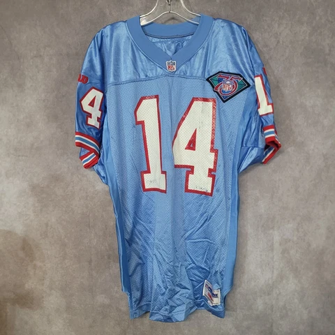 Rare Vintage Wilson Authentic NFL Houston Oilers Cody Carlson 14 Jersey Men 50 L Cover