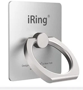 iRing Original, Phone Ring Holder, Phone Grip Stand, iPhone + Mount (Silver) - Photo 1 sur 9
