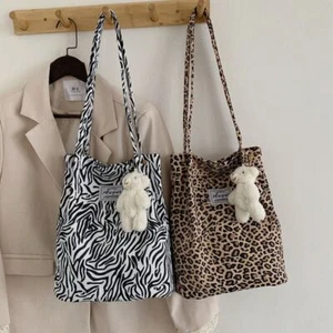 Zebra-Muster Leopard Umhängetasche Kuh-Muster Print-Handtasche Student - Bild 1 von 12