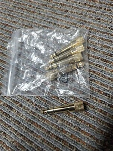 6.5mm 1/4"Male plug 3.5mm 1/8"Female Jack Stereo Headphone Audio Adapter US 5pk - Picture 1 of 3