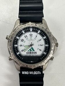 Vintage Adidas Watch silver and black Tested New Battery