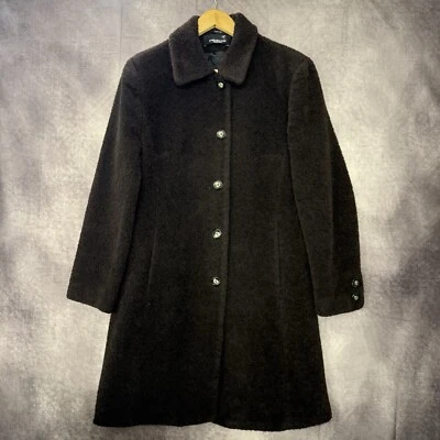 Jones New York Collection Suri Alpaca/Wool Overcoat Black Women Size 10 - Image 1 of 4