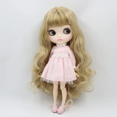 Muñeca Blythe 12" Fábrica 1/6 BJD Juguete Cara Mate Muñeca Personalizada Rubia Pelo Dorado Foto 1 de 4