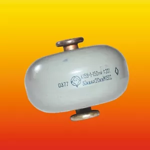 150 pF 20 kV 30 kVAr HIGH VOLTAGE DOORKNOB CERAMIC CAPACITOR K15Y-1 - Picture 1 of 2