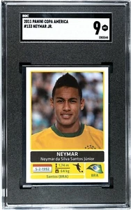 2011 Panini Copa America #133 Neymar Jr Rookie Card RC SGC 9 Mint PSG Brazil - Bild 1 von 4