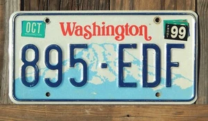 1999 Washington abgelaufenes Nummernschild 895-EDF (#WA00042) - Bild 1 von 1