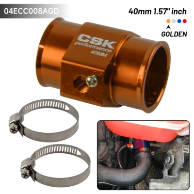 40MM 1.57" Water Temp Gauge Radiator Sensor Adaptor Attachment Aluminum Gold - Image 1 of 4