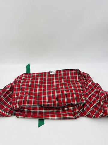 Longaberger Gourmet Picnic Basket Liner Plaid Tidings Fabric Red 20401 Christmas Cover