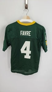 Green Bay Packers Brett Favre Reebok NFL Jersey YOUTH Large Boys Sz 14-16 Home - Picture 1 of 3