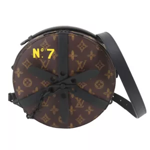 Borsa a tracolla Louis Vuitton Monogram Wheel Box marrone nero M59706 90260204 - Foto 1 di 10