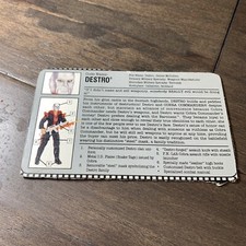 GI JOE DESTRO FILE CARD Vintage  12"