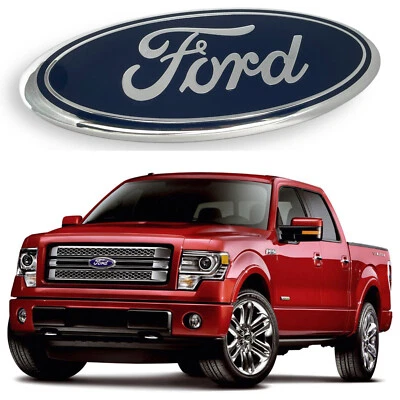 Ford 9 inch Front Grille Emblem BLUE F-150 F-250 Expedition 2009-2014 Badge - Image 1 of 4