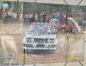 VECCHIO POSTER AUTOSPRINT ALEN KIVIMAKI CAMPIONE DEL MONDO RALLY 78 FIAT 131 A - Imagen 1 de 3