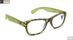 The Forester, Reading Glasses w European Crystals  Camouflage Print  - Picture 1 of 3