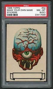 1966 Topps Make Your Own Name Sticker #32 PSA 8OC - Bild 1 von 2