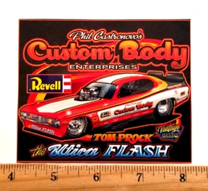 Phil Castronovo REVELLs CUERPO PERSONALIZADO Naranja Plumero Divertido Coche Banner Calcomanía Adhesiva - Imagen 1 de 1