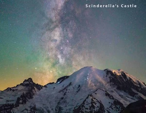 Milky Way Mount Rainier Washington Photo Picture Print 4X6,5X7, 8X10, 8.5X11 - Picture 1 of 1