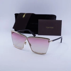 TOM FORD FT0936 28F Shiny Rose Gold/Pink Gradient Smoke 71-1-130 Sunglasses N... - Picture 1 of 6