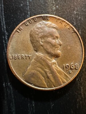 1968 D Lincoln Penny with Error. - Image 1 of 2