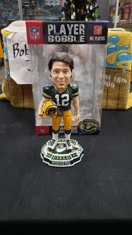 NIB AARON RODGERS GREEN BAY PACKERS BOBBLEHEAD LAMBEAU FIELD BASE PRO SHOP EXCLU Cover