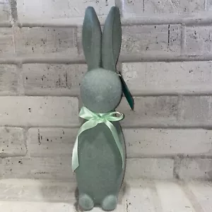 Way to Celebrate Mint Flocked Bunny Easter Decor 16" (NEW WITH TAG) - Picture 1 of 8