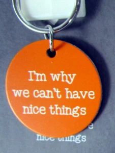 DOG ID TAG OR COLLAR CHARM ETCHED WITH "I'M WHY WE CAN'T HAVE NICE THINGS" BN - Picture 1 of 9