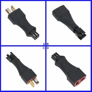T-plug Deans to SM 2P No Wires Adapter For RC Plane Truck Boat Battery Toy Hobby - Picture 1 of 10