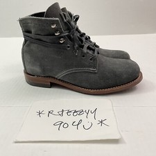 Mens Size 6.5 D Wolverine 1000 Mile Suede Lace Up Made in USA Gray 6" Boots