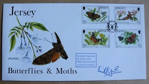 CAMISETA 1991 FIRMADA FDC POR EL EXPERTO EN AGRICULTURA DE MARIPOSAS DAVID LOWE - Imagen 1 de 2