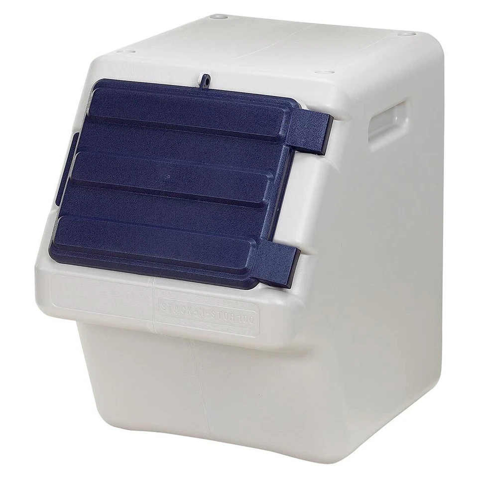 Bergan Stack-N-Stor 100 unidade de armazenamento de alimentos para animais de estimação grande cinza/azul 15,25” x 20,75”  - Imagem 1 de 1