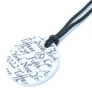 TIFFANY&Co. Notes White Circle Plastic Silver925 Necklace /293804 - Picture 1 of 6