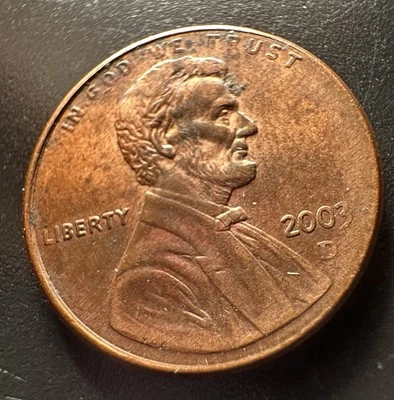 2003 D Lincoln Memorial Penny Struck On Tilted Collar Error - Image 1 of 3