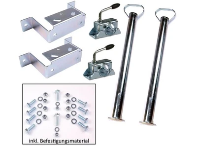 ASI NORMTEILE GMBH Abstellstützen Set 700mm passend für STEMA Anhänger mit Halterung & Klemmschelle